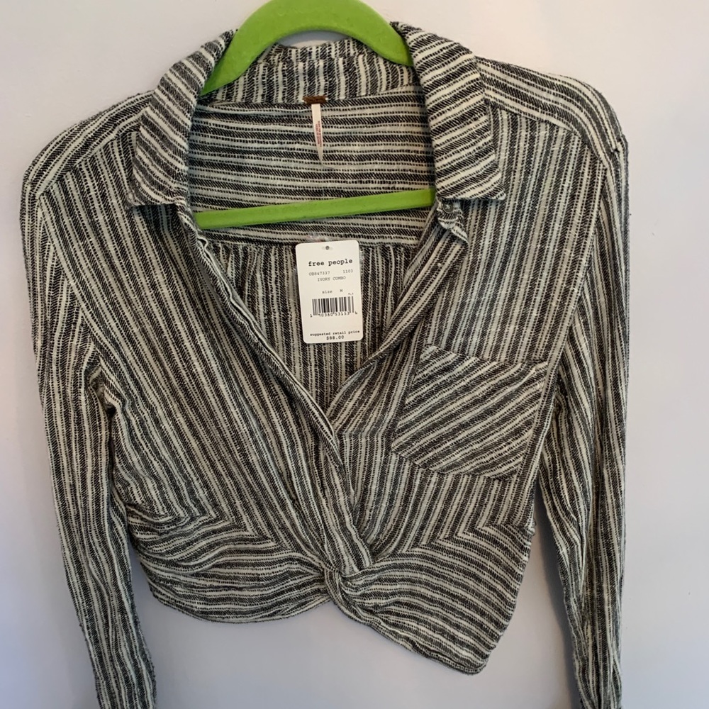 Cropped free people sweater